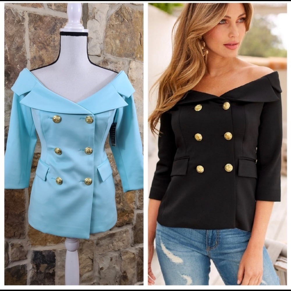 NWT Alexia Admor 6 Off the Shoulder Jacket Blazer
